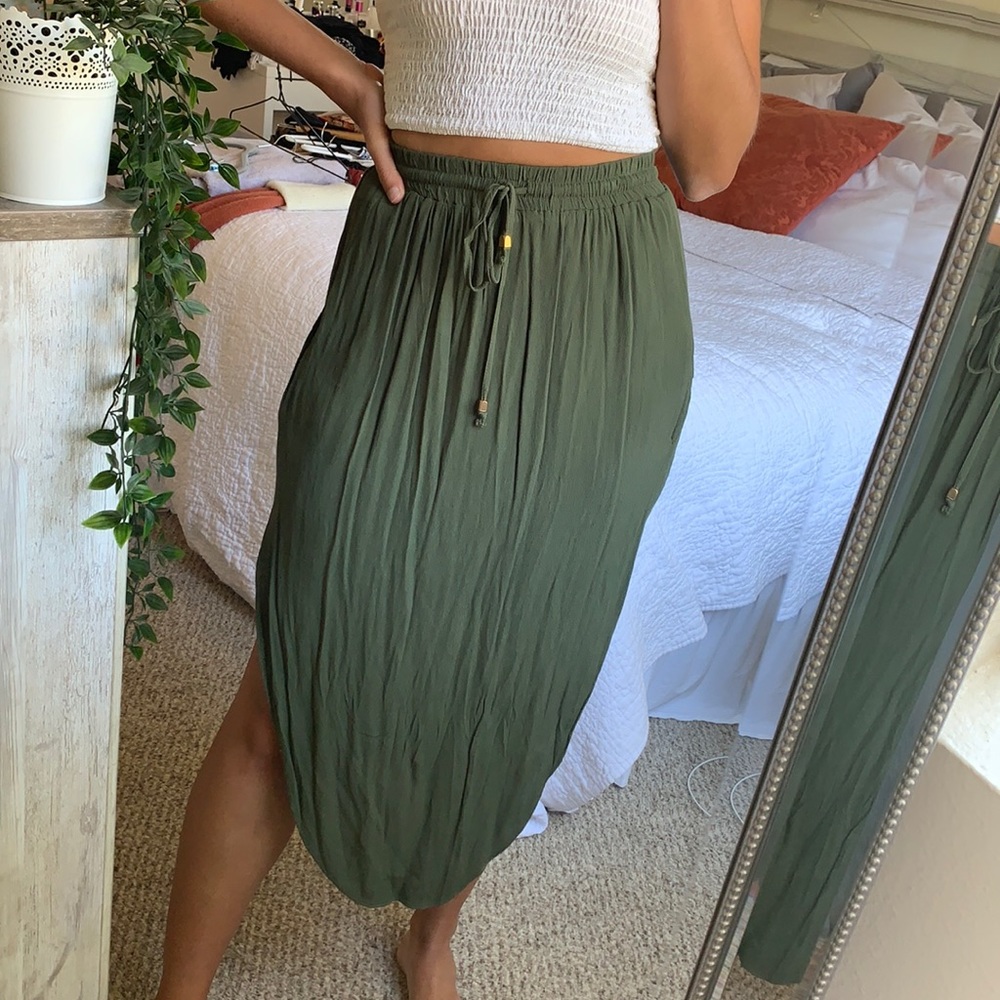 Olive Green Skirt, Australia Bought, US Size 6